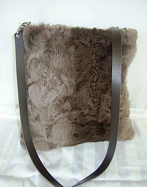 Indian lamb fur bag