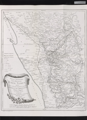 Map of Yemen, prepared by Niebuhr