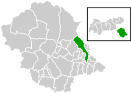 Location within Lienz district