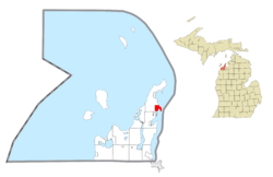 Location within Leelanau County