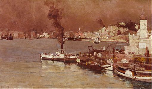 Tom Roberts - An autumn morning, Milson's Point, Sydney - Google Art Project