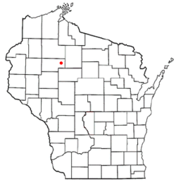 Location of Richland, Rusk County, Wisconsin