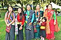 Women in cultural costume at Ubhauli Kirati festival 2017 at Gough Whitlam Park, Earlwood