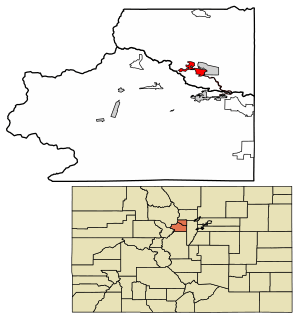 Location of Central City in Gilpin and Clear Creek counties, Colorado.