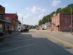 Downtown East Dubuque, along Sinsinawa Ave.