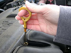 Engine oil dipstick