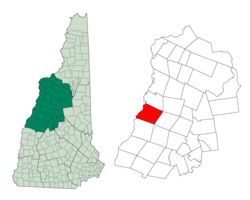 Location in Grafton County, New Hampshire