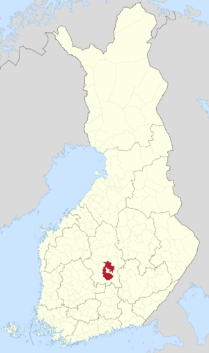 Location of Jyväskylä in Finland