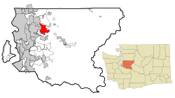 Location of Sammamish in Washington