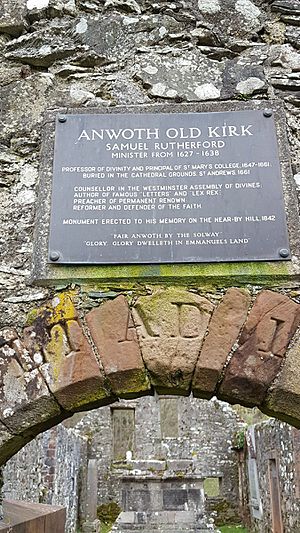 Memorial plaque to Samuel Rutherford (geograph 5743861)