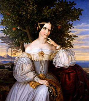 Moritz Daniel Oppenheim - Marriage Portrait of Charlotte de Rothschild - Google Art Project