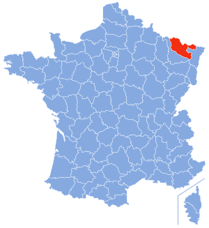 Location of Moselle in France