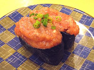 Negitoro gunkanmaki of Moriya Sakanaya Uohei