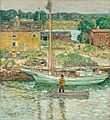 Oyster Sloop, Cos Cob c1902 Childe Hassam