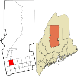 Location in Piscataquis County and the state of Maine.