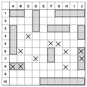 Battleship game board