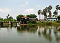 Bridge over lagoon