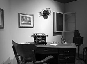 Francisco Moreno office La Plata Museum bw