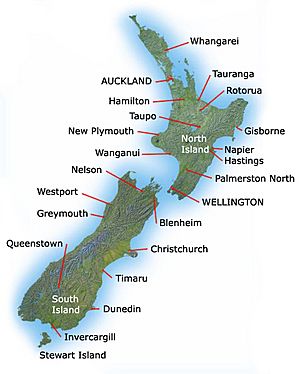 New Zealand towns and cities