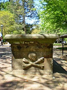 Skull and crossbones on tomb - Bruton Parish Church - Colonial Williamsburg - Sarah Stierch