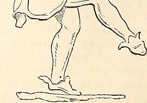 Soccus - comic actor in slip-on shoes - Image from page 1067 of "A dictionary of Greek and Roman antiquities.." (1849) (cropped)