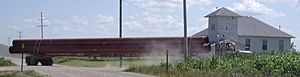 Truck Hauling 36-inch Pipe To Build Keystone XL Pipeline