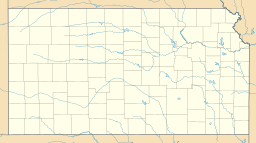 Location of Fall River Lake in Kansas, USA.