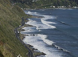 Centennial Highway and Pukerua Bay 2015 (19191609284) (cropped)