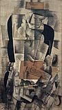 Georges Braque, 1913, Femme à la guitare (Woman with Guitar), oil and charcoal on canvas, 130 × 73 cm, Musée National d'Art Moderne, Centre Pompidou