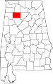 State map highlighting Winston County