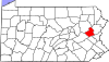 State map highlighting Carbon County