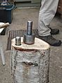 Peening jig anvil