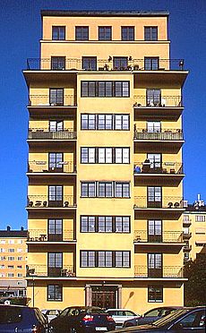 Residence of Sven Hedin 1935 - 1952 in Stockholm Norr Maelarstrand 66