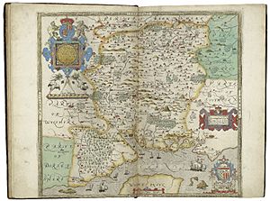 Saxton's map of Southamptonshire