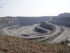 W&OD Trail - An overlook of the Luck Stone Quarry 1