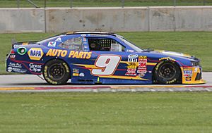 9 Chase Elliott passenger side NASCAR Nationwide 2014 Gardner Denver 200 at Road America