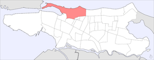 Locator map of Condado in the barrio of Santurce