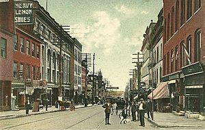 Downtown Mansfield on N Main at Third