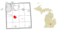 Location within Ingham County