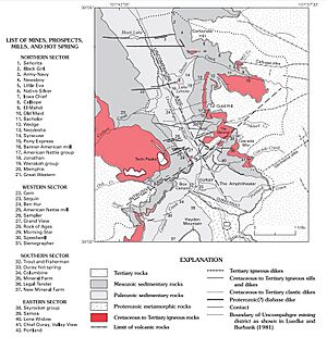 Ouray mines geologic map