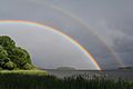 Regenbogen über dem Lipno-Stausee