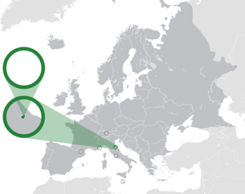 Location of San Marino in Europe