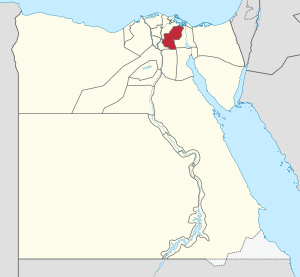 Sharqia Governorate on the map of Egypt