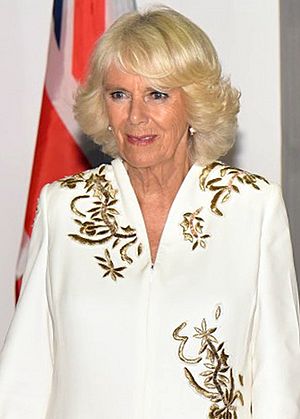 The Prime Minister, Shri Narendra Modi with Their Royal Highness, the Prince of Wales and the Duchess of Cornwall, at Hyderabad House, in New Delhi on November 08, 2017 (1) (cropped 2).jpg