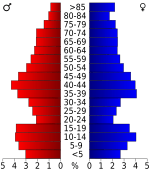 USA Dickinson County, Kansas age pyramid