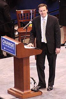 Chris Murphy at Barack Obama rally 2, February 4, 2008