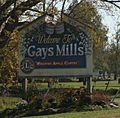 GaysMillsWisconsinWelcomeSignWIS171