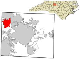 Location in Guilford County and the state of North Carolina