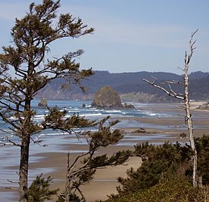 Haystack rock from south beside 101 P2412