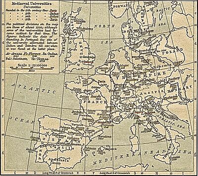 Map of Medieval Universities